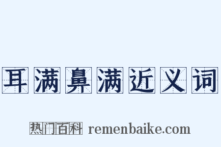 耳满鼻满近义词是什么意思的图片